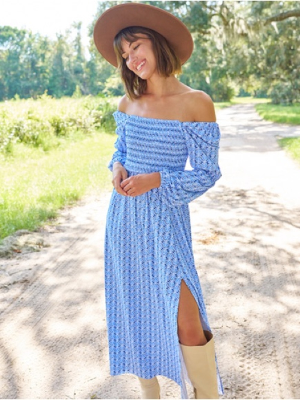 Cabana Life Sullivan's Island Puff Sleeve Maxi Dress
